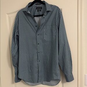 Paul Fredrick Green Patterned Men's Shirt